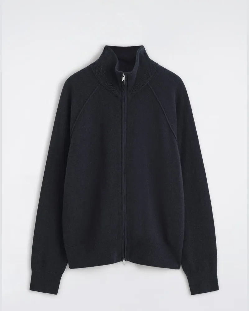 COS Strickjacke Aus Kaschmir Mit Rollkragen Blau