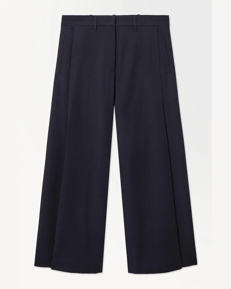 COS Die Wollhose Mit Weitem Bein Blau