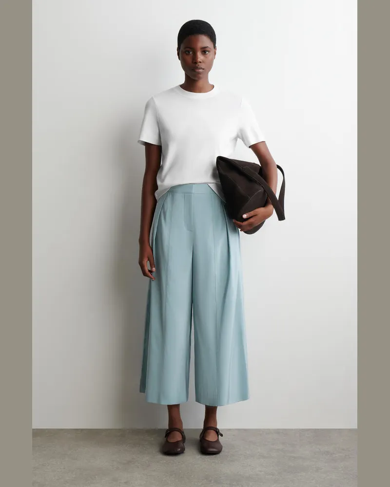 COS Fließende Culottes Mit Falten Blau