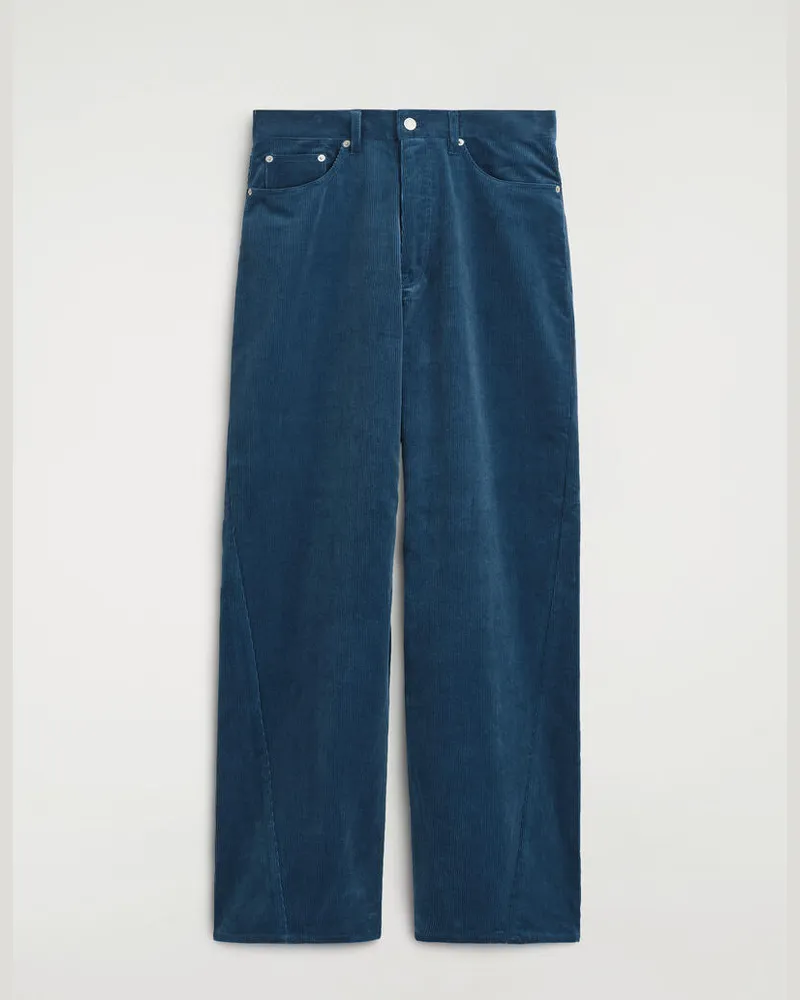 COS Facade Jeans Aus Cord Mit Geradem Bein Blau