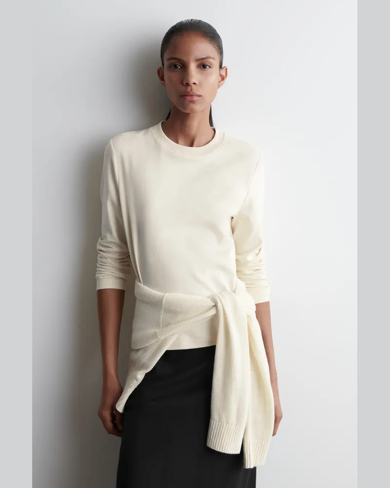 COS Schlichtes Langarmshirt Mit Normaler Passform Beige