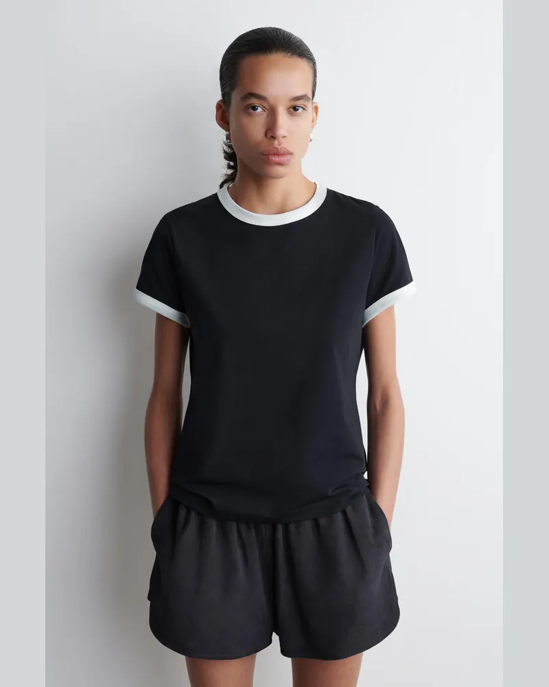 COS Ringer-T-Shirt Blau