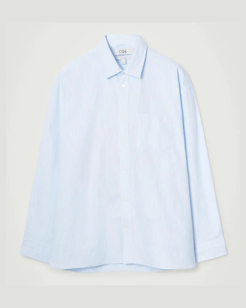 COS Weites Oversized-Oxfordhemd Aus Baumwolle Blau