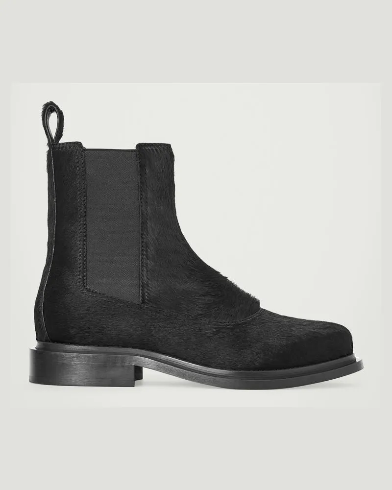 COS Die Chelsea-Boots Aus Ponyhaarleder Schwarz