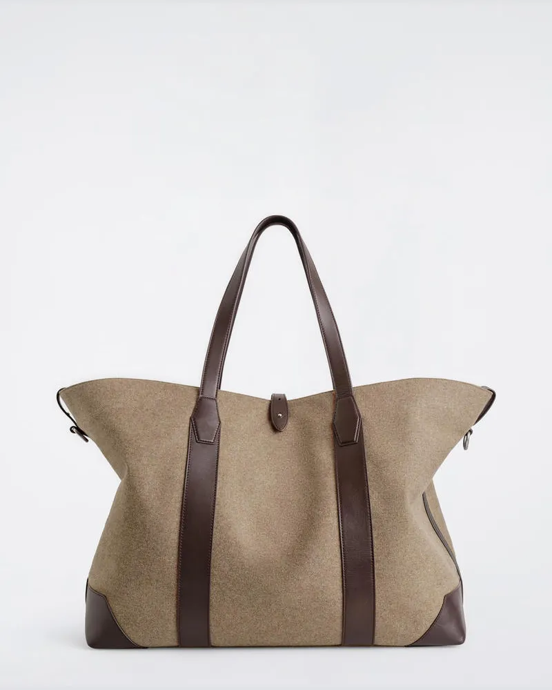 COS Weekender Oversized-Tote Bag - Wolle Beige