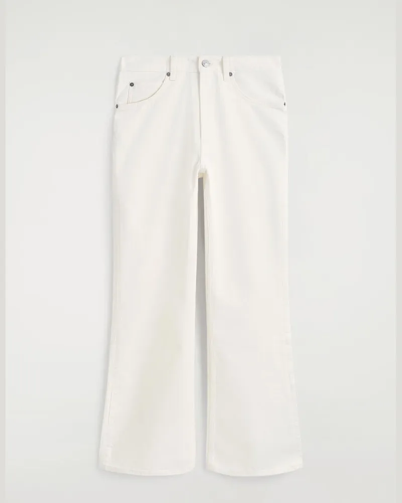 COS Verkürzte Valley Bootcut-Jeans Weiß
