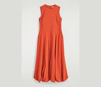 Ärmelloses Midikleid Mit Bubble-Saum