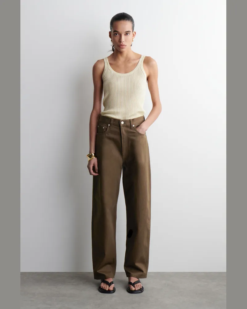 COS Bay Jeans Mit Barrel-Bein Beige