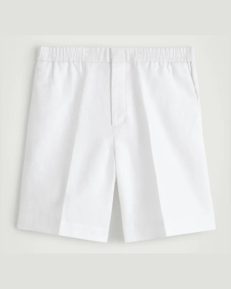 COS Leinenshorts Mit Elastischem Bund Weiß