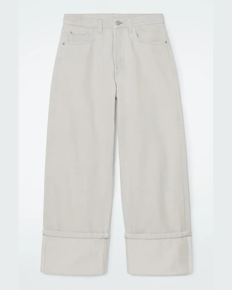 COS Facade Jeans Mit Geradem Bein Und Umschlag Grau