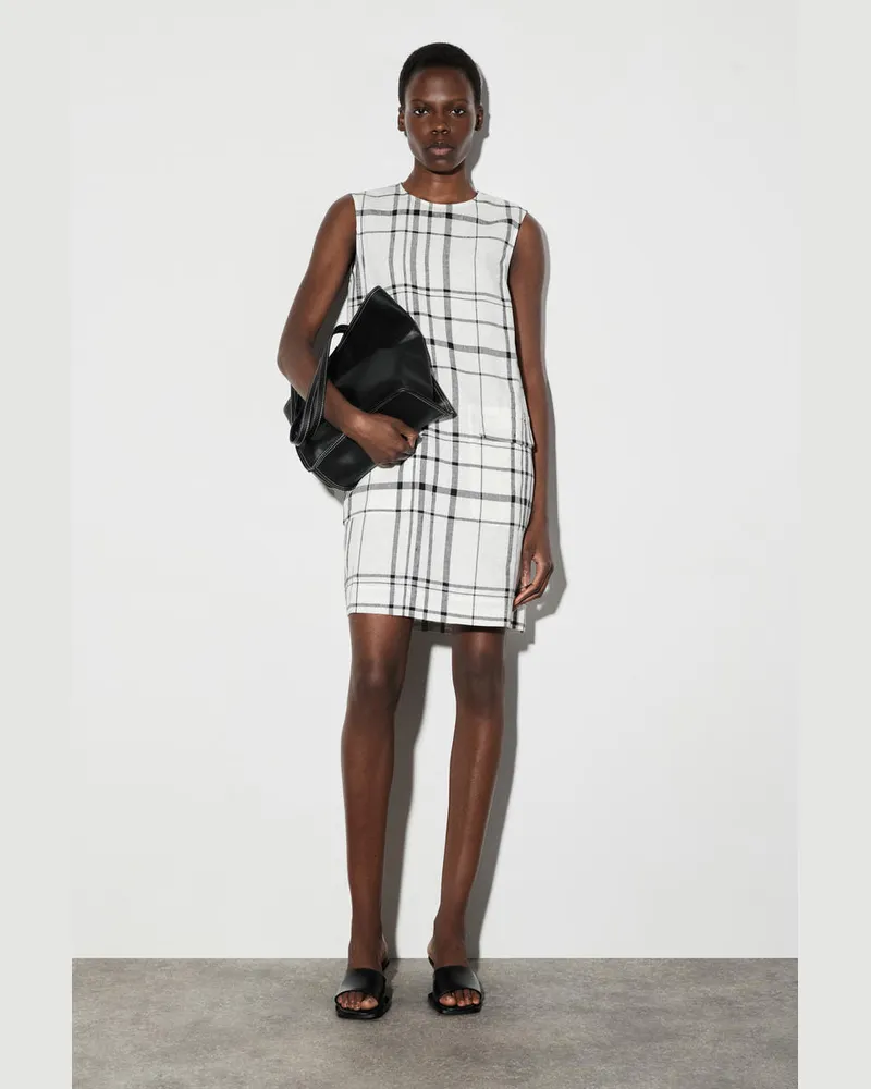 COS Etuikleid Aus Leinen In Minilänge Weiß