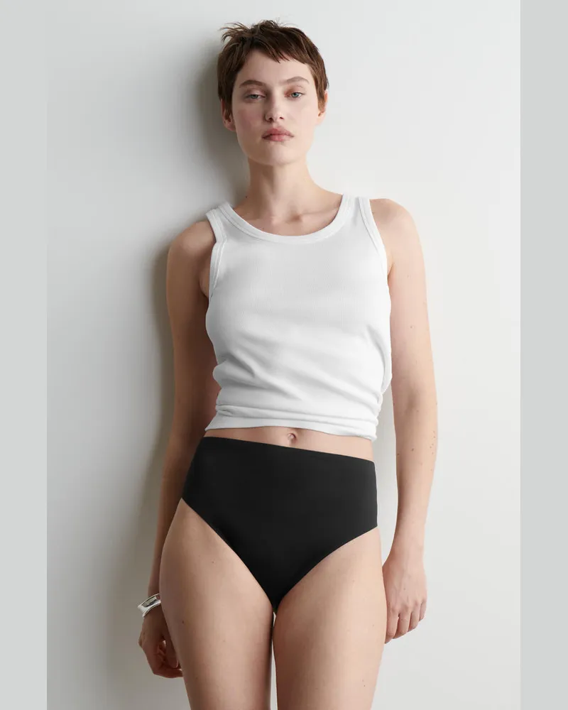 COS Scuba-Bikinihose Mit Hohem Bund Schwarz