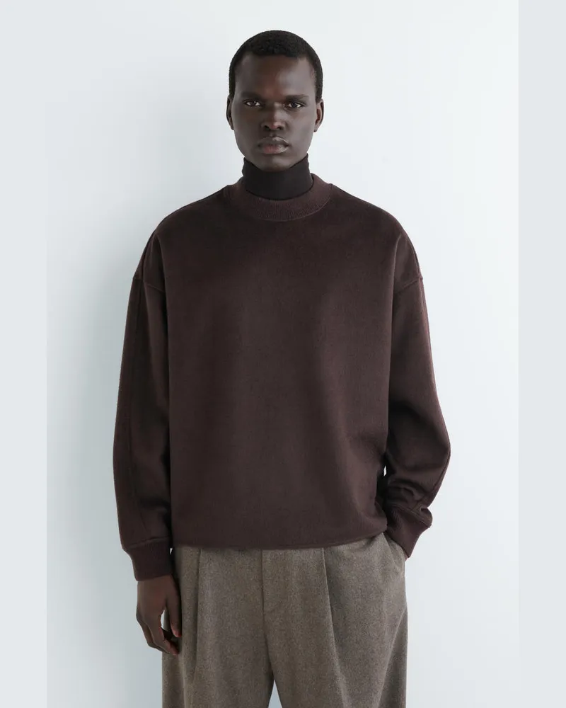 COS Oversized-Pullover Aus Merinowolle Braun