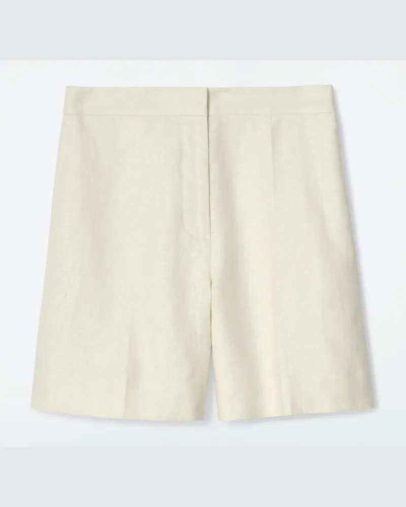 COS Elegante Leinenshorts Mit Elastischem Bund Gelb
