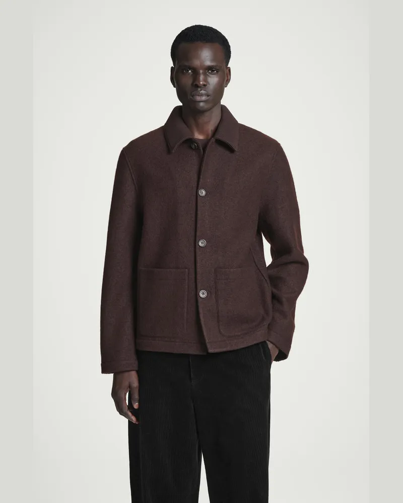 COS Chore Jacket Aus Gekochter Wolle Rot