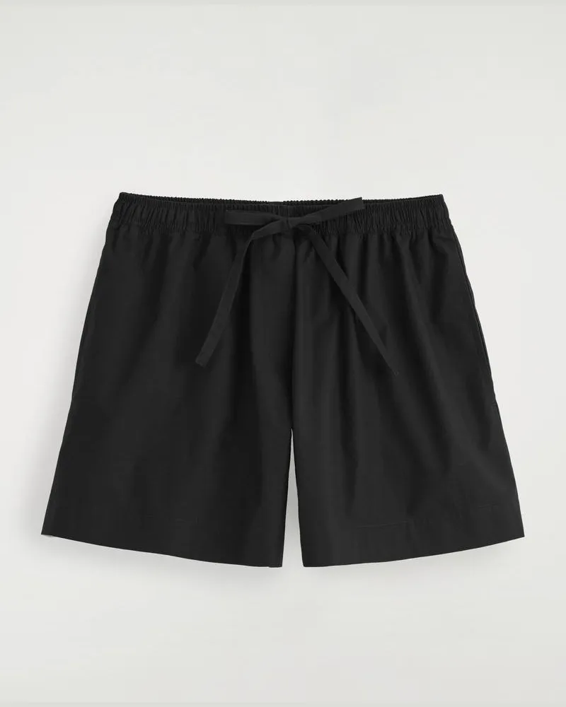 COS Baumwollshorts Mit Kordelzug Schwarz