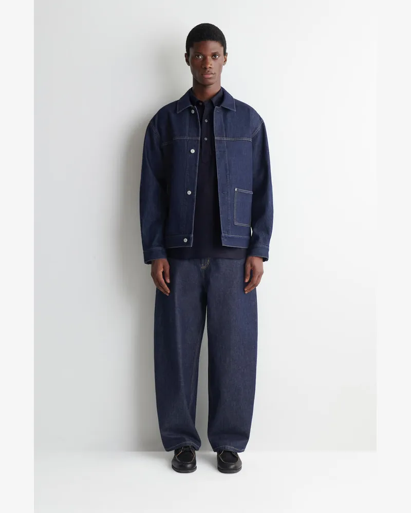 COS Hemdjacke Aus Denim Blau