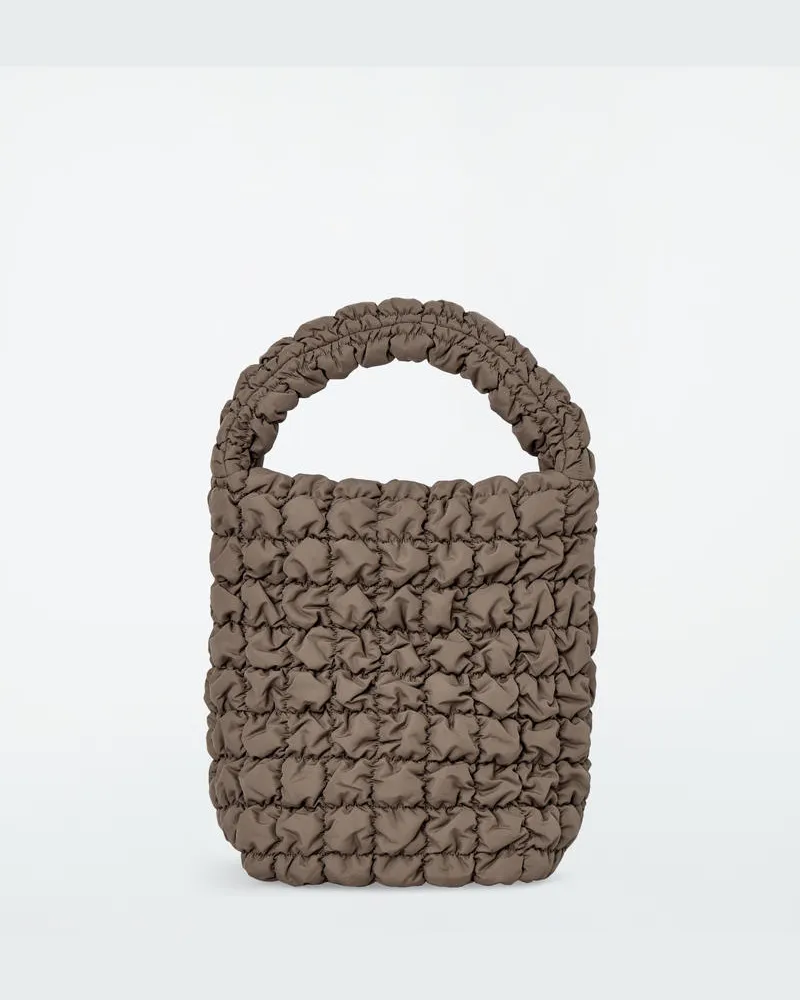 COS Kleine Gesteppte Tote Bag Beige