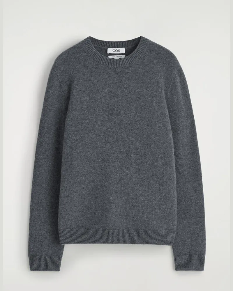 COS Kaschmirpullover Mit Rundhalsausschnitt Grau