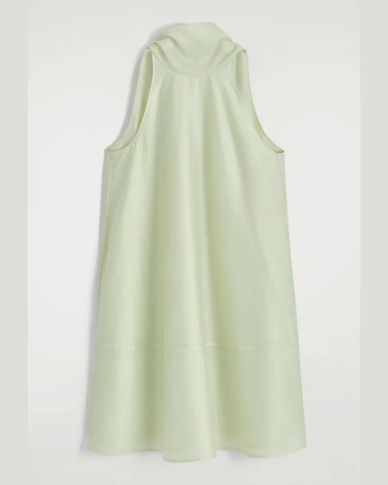 COS Fliessendes Neckholder-Kleid In Minilänge Grün