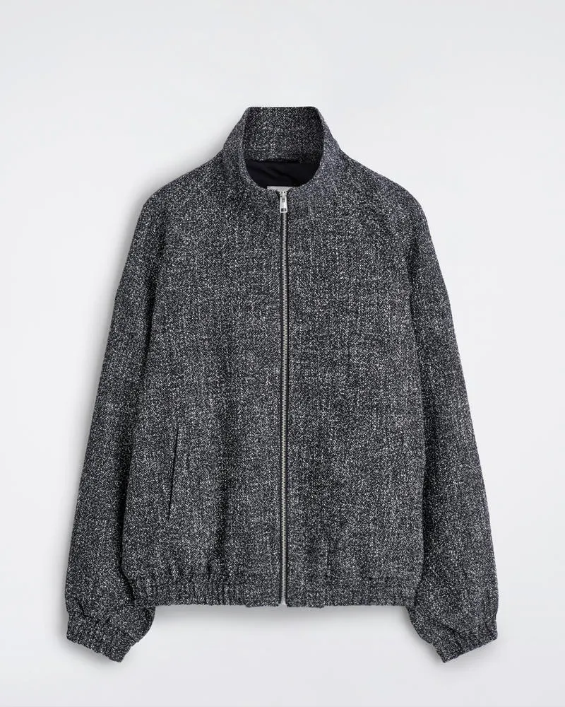 COS Trainingsjacke Aus Tweed Schwarz