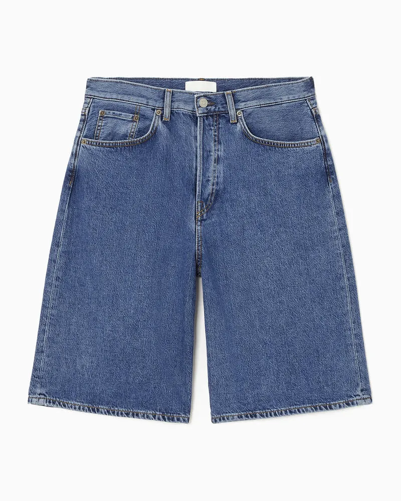 COS Lange Jeansshorts Blau