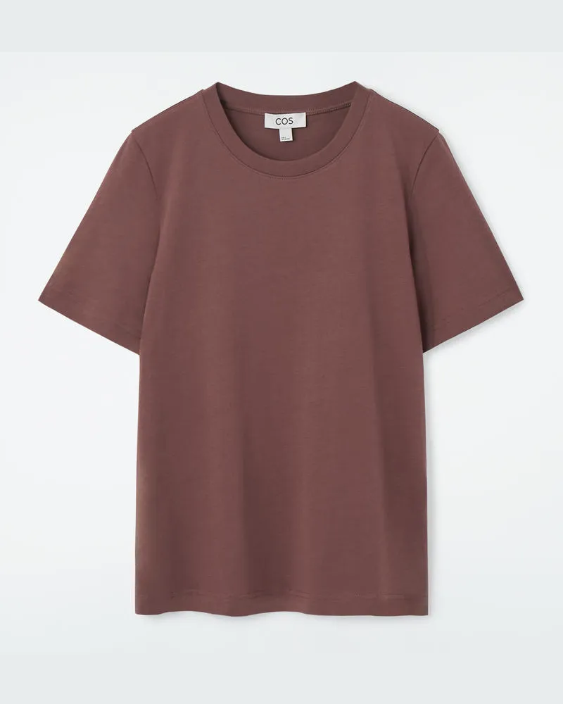 COS Alltags-T-Shirt Mit Normaler Passform Braun