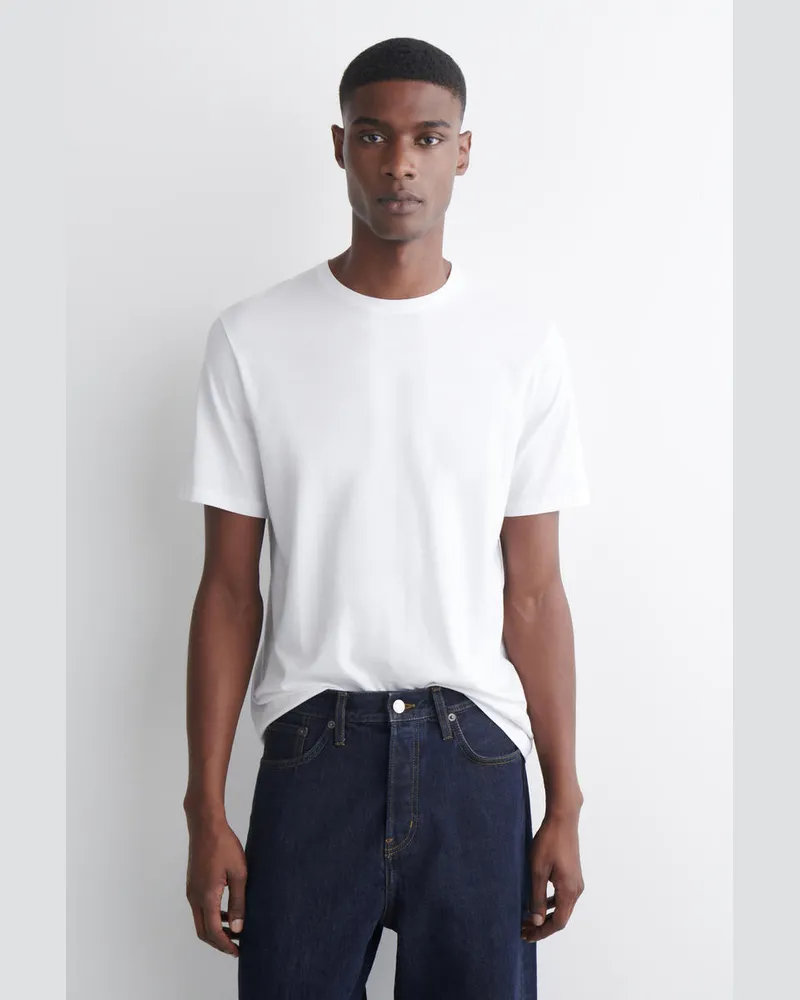 COS Baumwoll-T-Shirt Mit Rundhalsausschnitt Blau