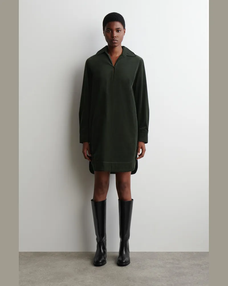 COS Kurzes Hemdkleid Aus Cord Braun