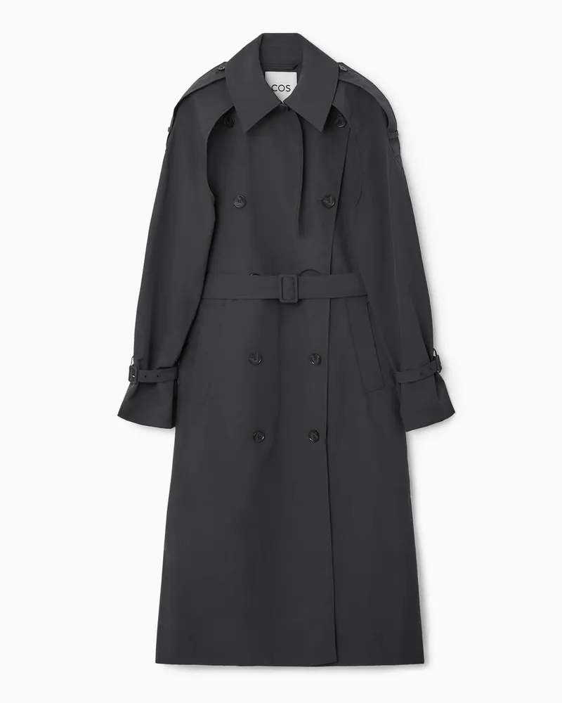 COS Wandelbarer Trenchcoat Aus Nylon Grau