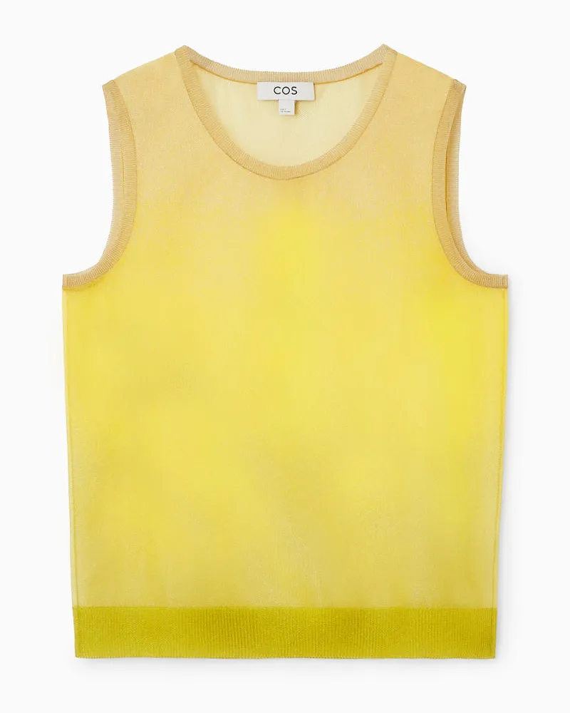 COS Feinstrick-Tanktop Mit Farbverlauf Gelb