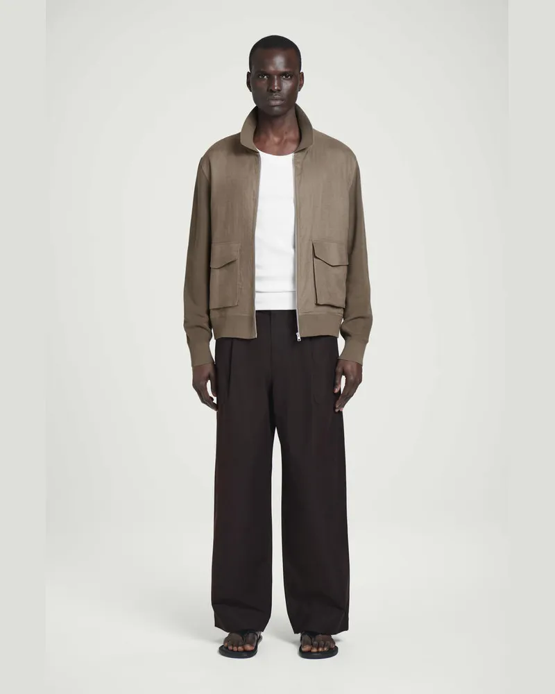 COS Hose Aus Baumwoll-Twill Mit Weitem Bein Braun