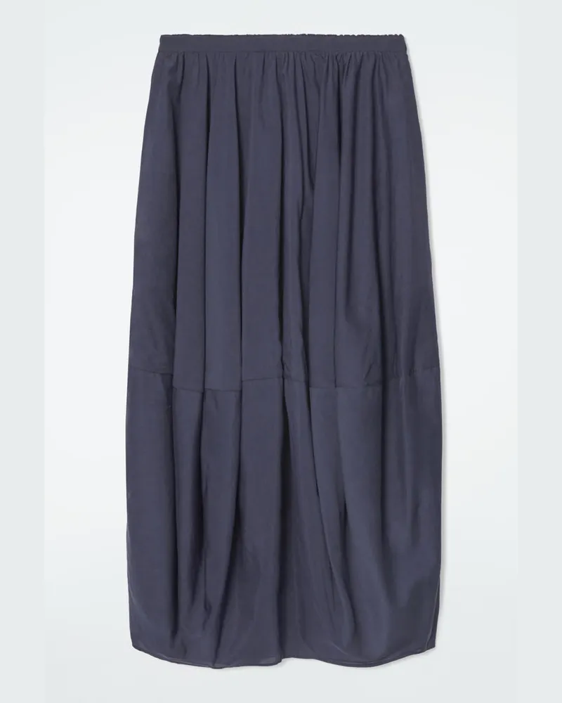 COS Midirock Mit Bubble-Saum Blau