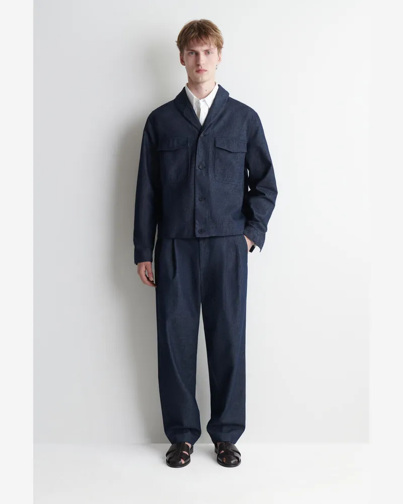 COS Lockere, Schmal Zulaufende Hose In Denim-Optik Grau