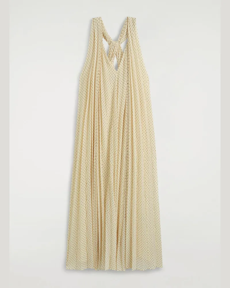 COS Maxikleid Aus Georgette Mit Bindedetail Und Falten Gelb