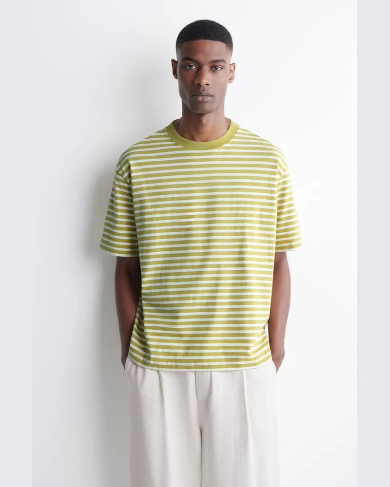 COS Lockeres Leichtes Baumwoll-T-Shirt Gelb