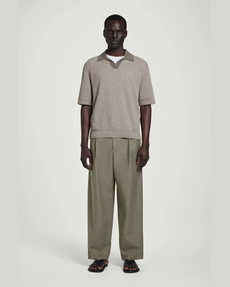 COS Hose Aus Baumwoll-Twill Mit Weitem Bein Beige