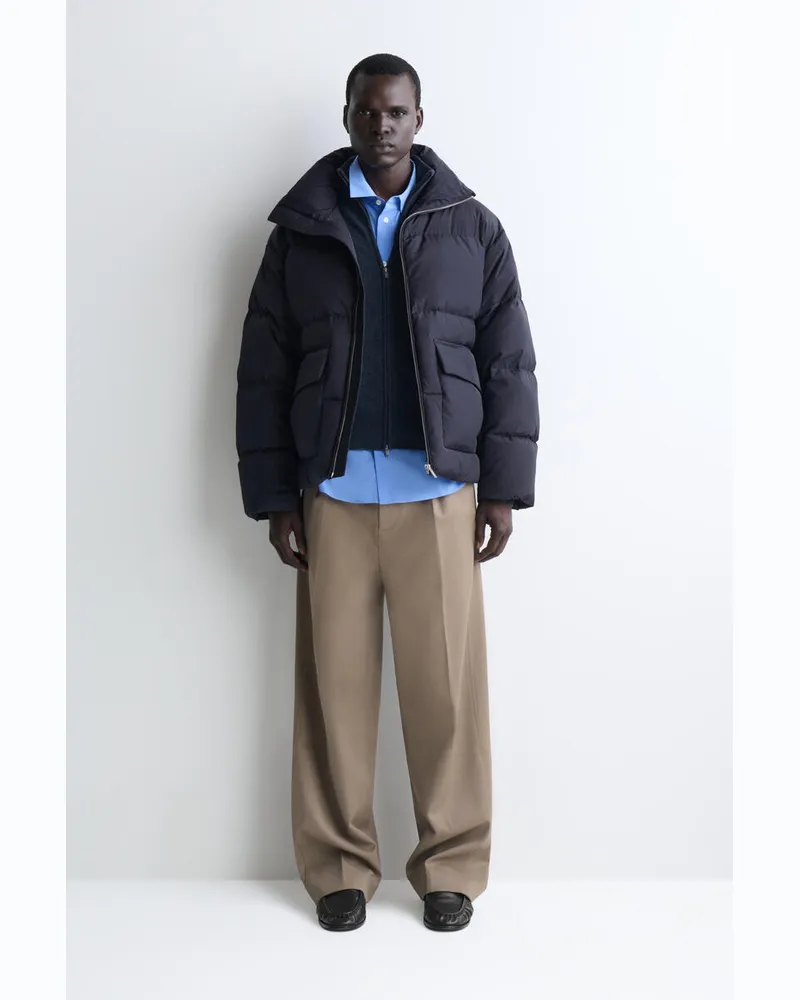 COS Daunenjacke Aus Nylon Mit Trichterkragen Blau