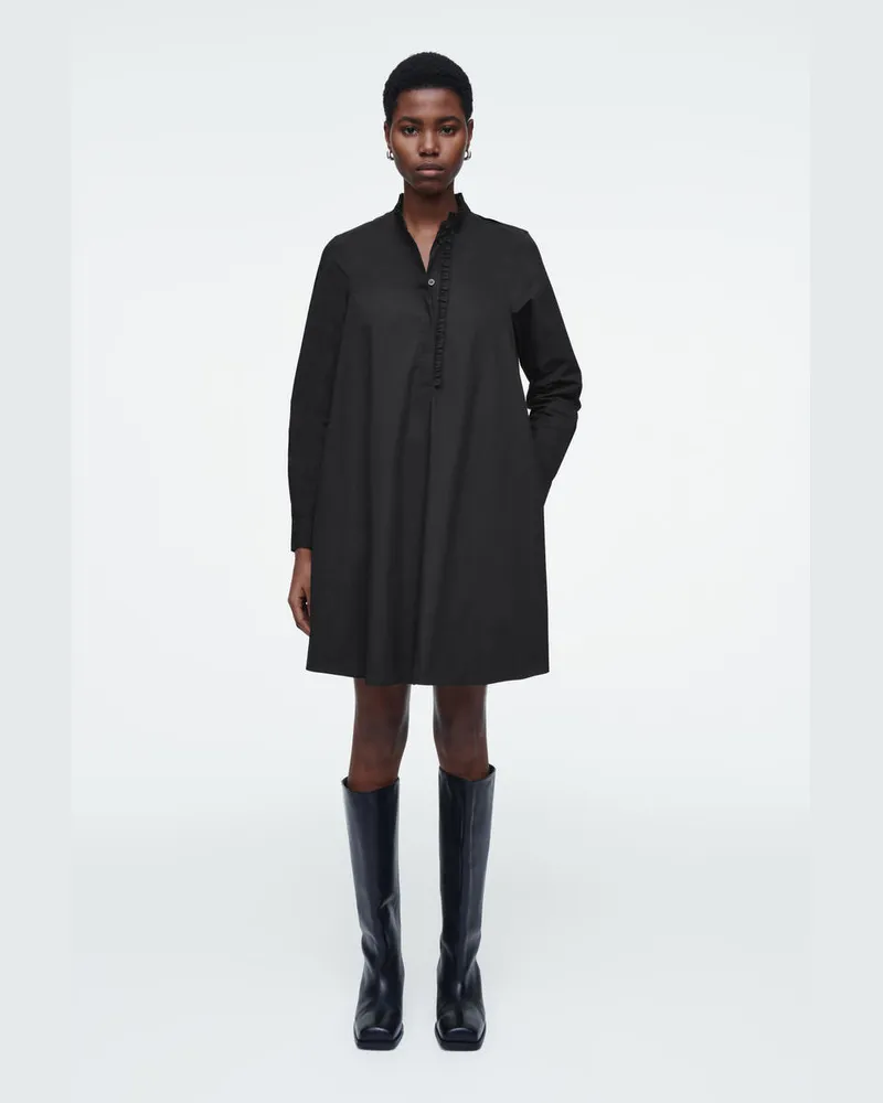 COS Swing Minikleid Mit Rüschen Schwarz