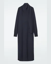 COS Maxikleid Aus Wolle Mit Schaldetail Navyblau