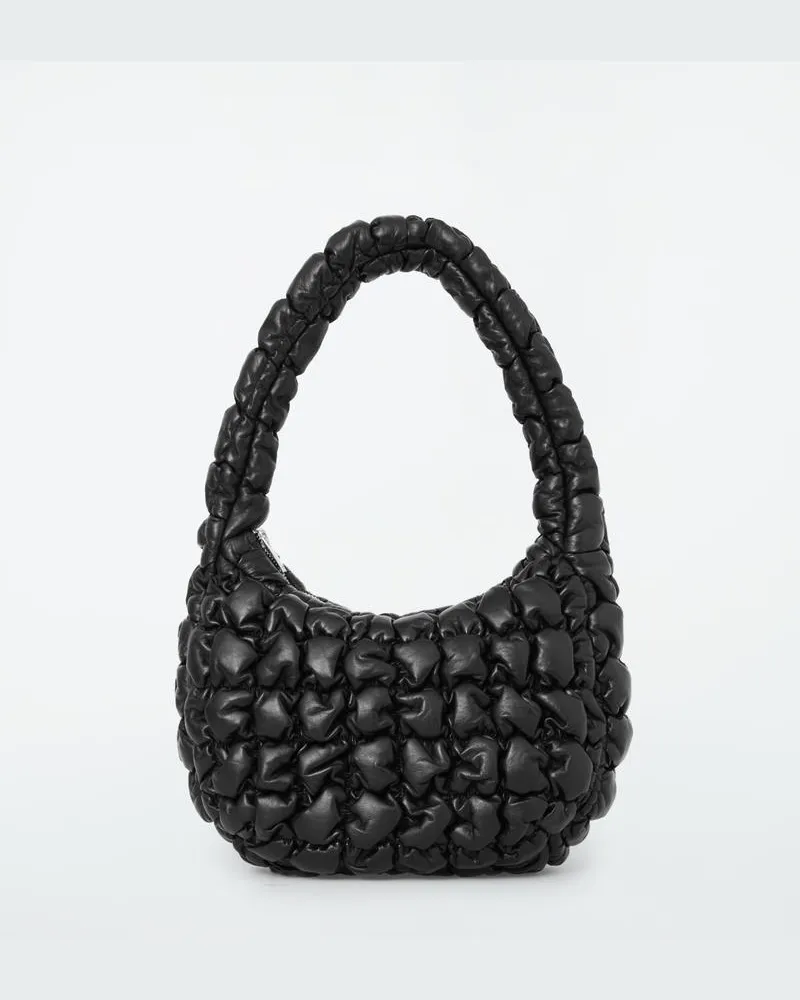 COS Kleine Gesteppte Tasche - Leder Schwarz