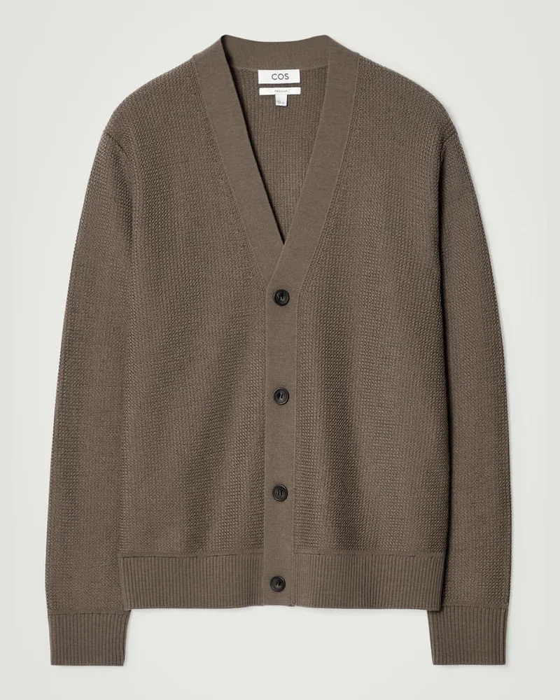 COS Strickjacke Aus Merinowolle Beige