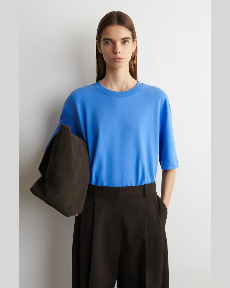 COS Oversized-T-Shirt Blau