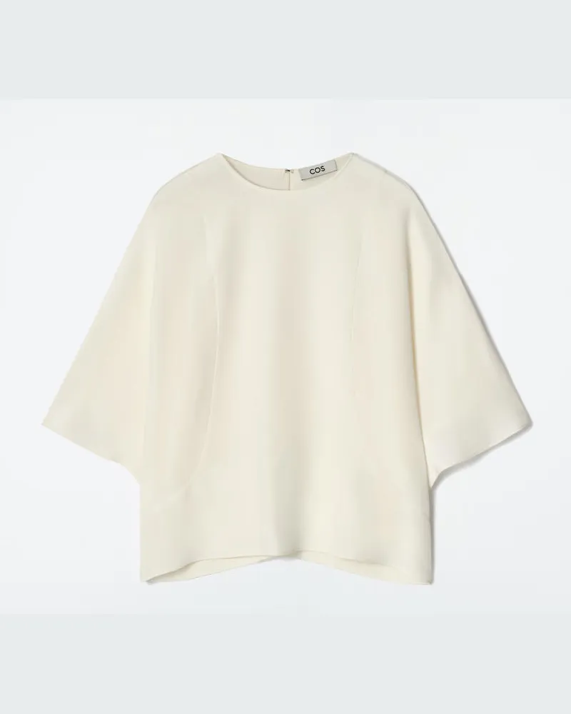 COS T-Shirt Aus Seide Weiß