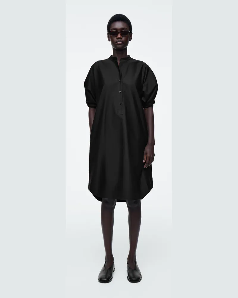COS Hemdkleid In Midilänge Mit Gürtel Schwarz