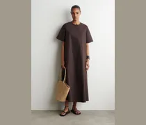 Midikleid Aus Baumwolle Mit Unversäuberten Kanten