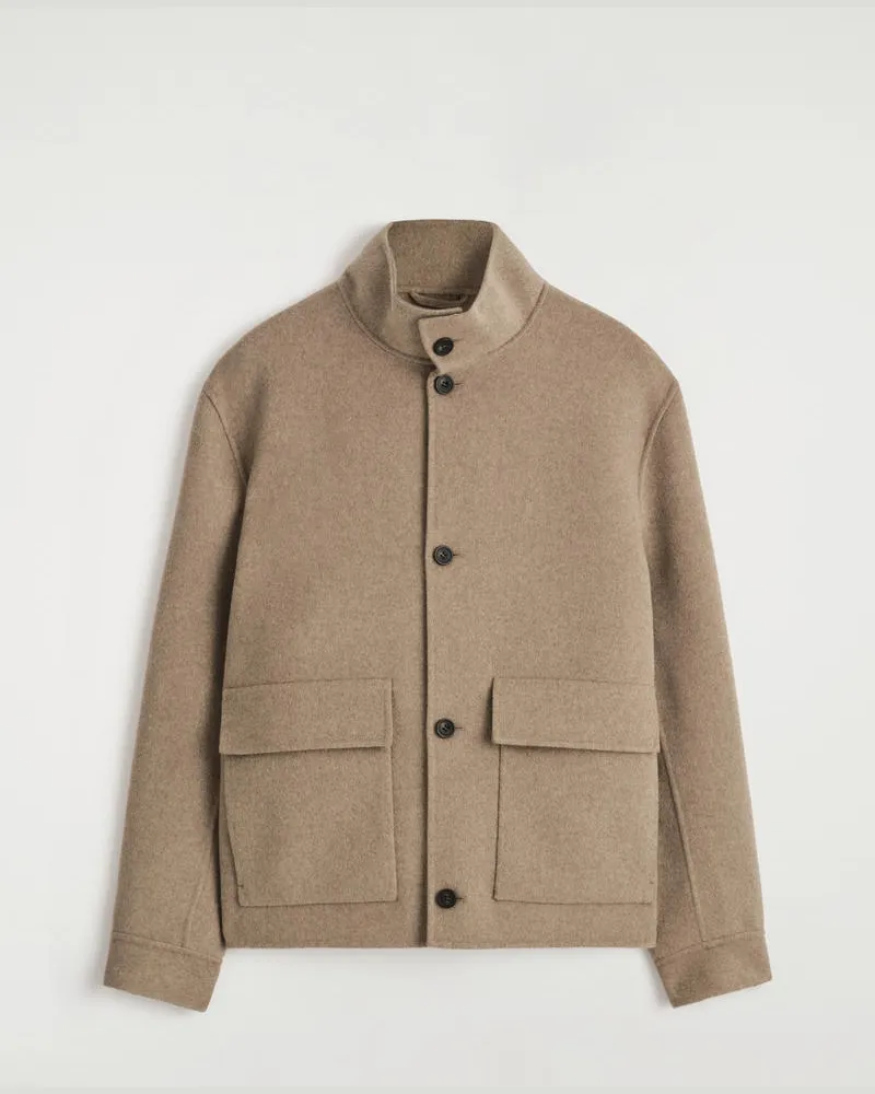 COS Harrington-Jacke Aus Wolle Beige