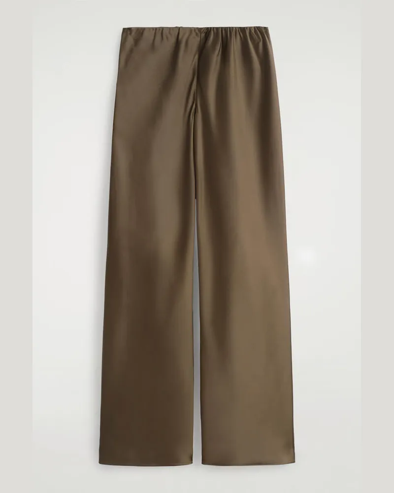 COS Hose Aus Satin Mit Weitem Bein Braun
