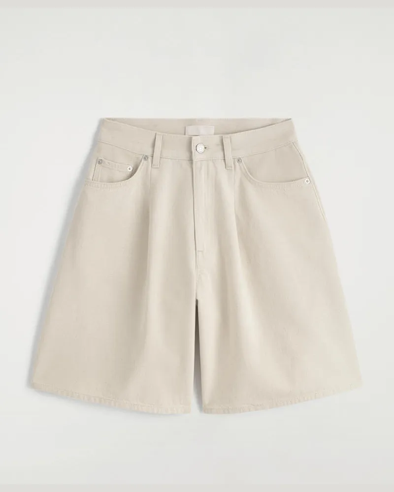 COS Jeansshorts Mit Weitem Bein Weiß