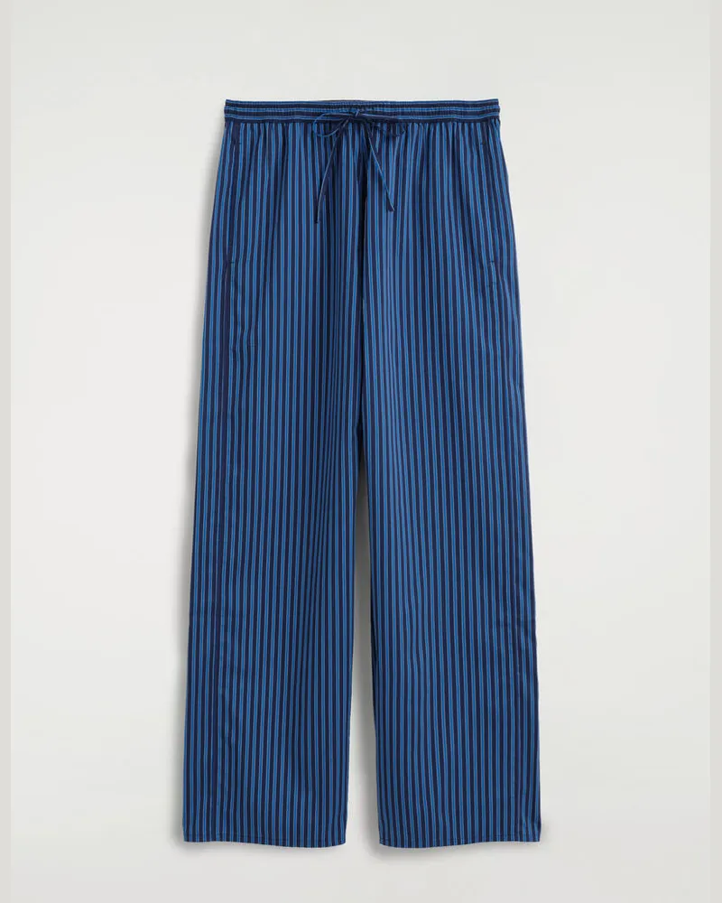 COS Gestreifte Hose Mit Kordelzugbund Blau